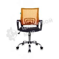 Кресло офисное Бюрократ CH-695N/SL/OR/BLACK спинка сетка, оранжевый TW-38-3, сиденье черный TW-11, крестовина хром