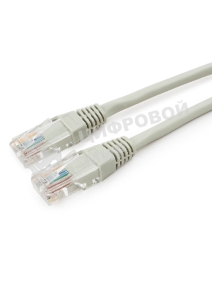 Патч-корд медный UTP Cablexpert PP10-0.5M cat.5, 0.5м, литой, многожильный, серый