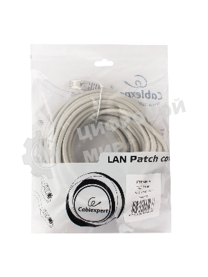 Патч-корд FTP Cablexpert cat.6, 15м, литой, многожильный, серый