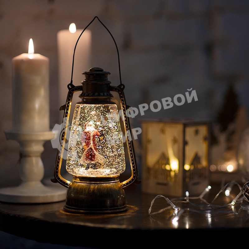 Декоративный фонарь Neon-night с эффектом снегопада и подсветкой 