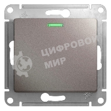 Механизм выключателя 1-кл. СП Glossa сх. 1а 10А IP20 10AX с подсветкой платина SchE GSL001213