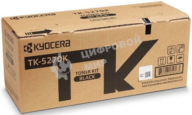 Картридж лазерный Kyocera TK-5270K (1T02TV0NL0) черный для M6230cidn/M6630cidn/P6230cdn 8000 стр