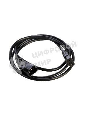 Шнур питания с заземлением IEC 60320 C13/IEC 60320 C14, 10А/250В (3x1,0), 3 м. (R-10-Cord-C13-C14-3)