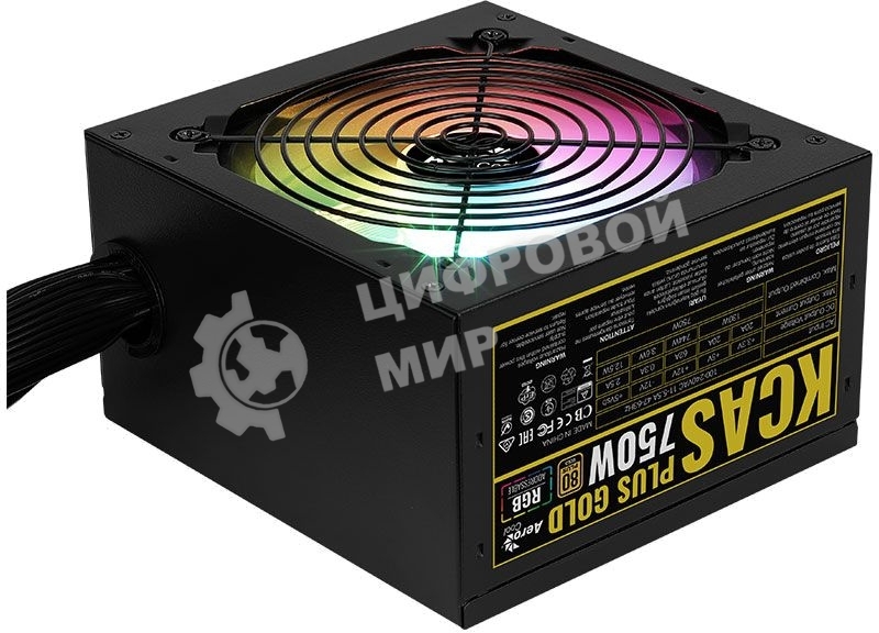 Блок питания Aerocool/Formula KCAS PLUS GOLD 750W (750W, ATX v2.4, APFC, Fan ARGB 12cm, 80+ Gold, Retail)