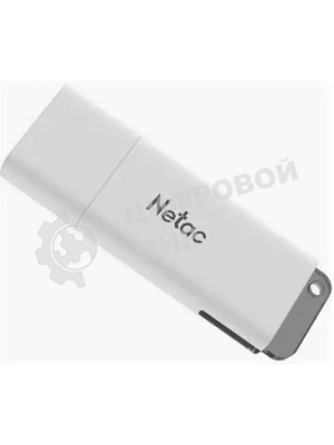Флешка USB Netac U185 (NT03U185N-016G-20WH), 16Gb, USB 2.0, R/W 25/10, белый/серый