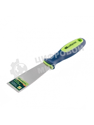 Шпательная лопатка из нержавеющей стали Сибртех, 40 мм, двухкомпонентная рукоятка