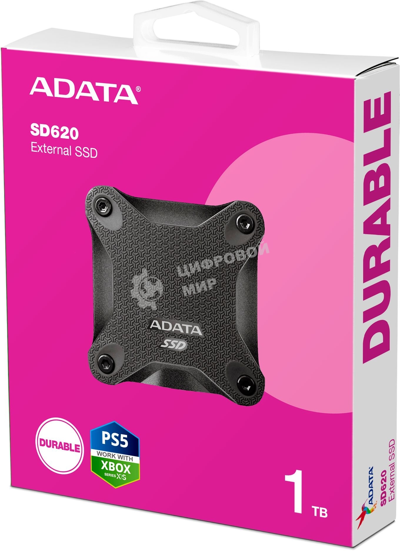 Внешний SSD ADATA SD620, 1TB, USB 3.2 Gen 2 Type-A, R/W 550/480, черный