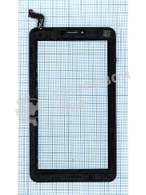 Сенсорное стекло (тачскрин) для Irbis TZ70, черное с рамкой
