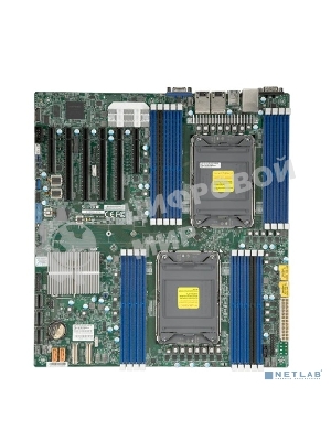 Материнская плата серверная Supermicro X12DPI-N6-B, сокет LGA4189, Intel C621A, DDR4 ECC, 18xDDR4, 4xPCIe 4.0 x16, 2xPCIe x8, M.2, SATA-III, 2xGigabit Ethernet, 4xUSB 3.2, VGA, COM, E-ATX