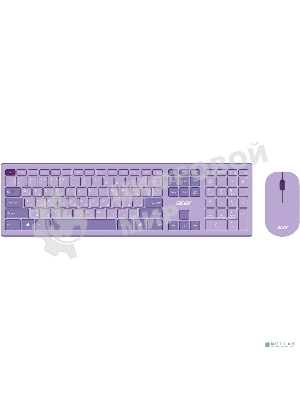 Комплект клавиатура + мышь Acer OCC205 беспроводной USB, 1200 dpi, фиолетовый