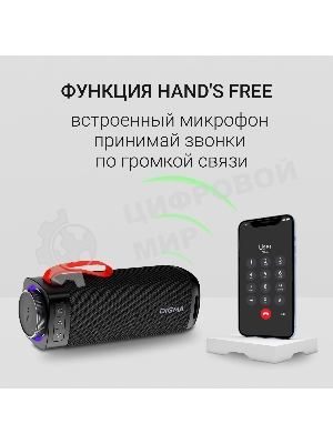 Портативная колонка Digma D-PS1522 черный 60W 2.0 BT 10м 3000mAh