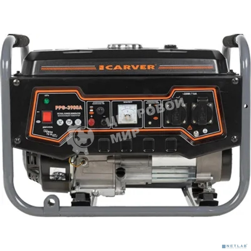 Электрогенератор бензиновый Carver PPG-3900A, 3.2 кВт, 67 дБ, 42 кг