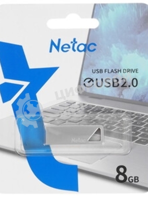 Флешка USB Netac U326 (NT03U326N-008G-20PN), 8Gb, USB 2.0, R/W 50/15, серебристый