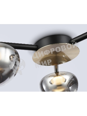 Светильник Ambrella light LH12006/3 BK/GD/SM черный/золото/дымчатый 18W 3000K D640*170