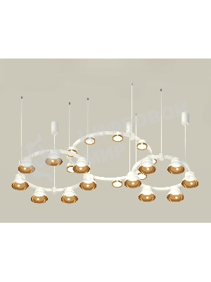 Светильник Ambrella light XR92082000/22 SWH/PYG/CL белый песок/золото желтое полированное/прозрачный GX53