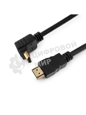 Кабель Cablexpert HDMI CC-HDMI490-6, 19M/19M, v2.0, медь, позол.разъемы, экран, угловой, 1.8м, черный, пакет