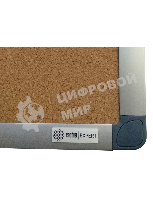 Демонстрационная доска Cactus CS-CBD-90X120 пробковая 90x120см, алюминиевая рама
