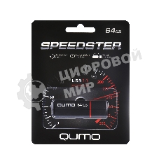 Флешка USB 3.0 QUMO 64Gb, Speedster черный