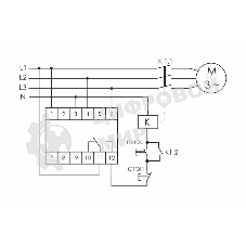 Реле контроля фаз CZF-310 (1 модуль; монтаж на DIN-рейке; 3х400/230+N 8А 1NO/NC IP20) F&F EA04.001.005