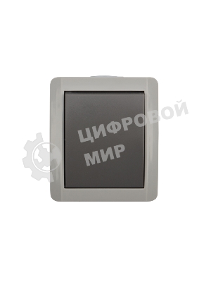 Переключатель проходной Kranz INDUSTRIAL открытой установки, IP54 серый