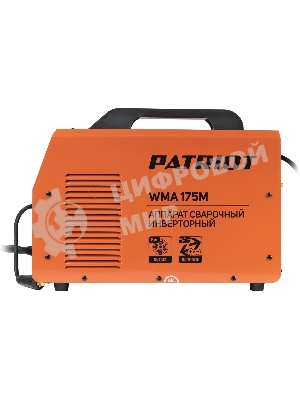 Полуавтомат сварочный инверторный PATRIOT WMA 175M MIG/MAG/MMA, полуавтоматическая сварка в среде газа (MIG/MAG) стальной и флюсовой проволокой 0.6/0.8 мм, сварка электродом (MMA) до 4мм, сварочный ток в режиме MIG: 40-170А; сварочный ток в режиме MMA: 40-170А; ПВ при макс. токе: 60%
