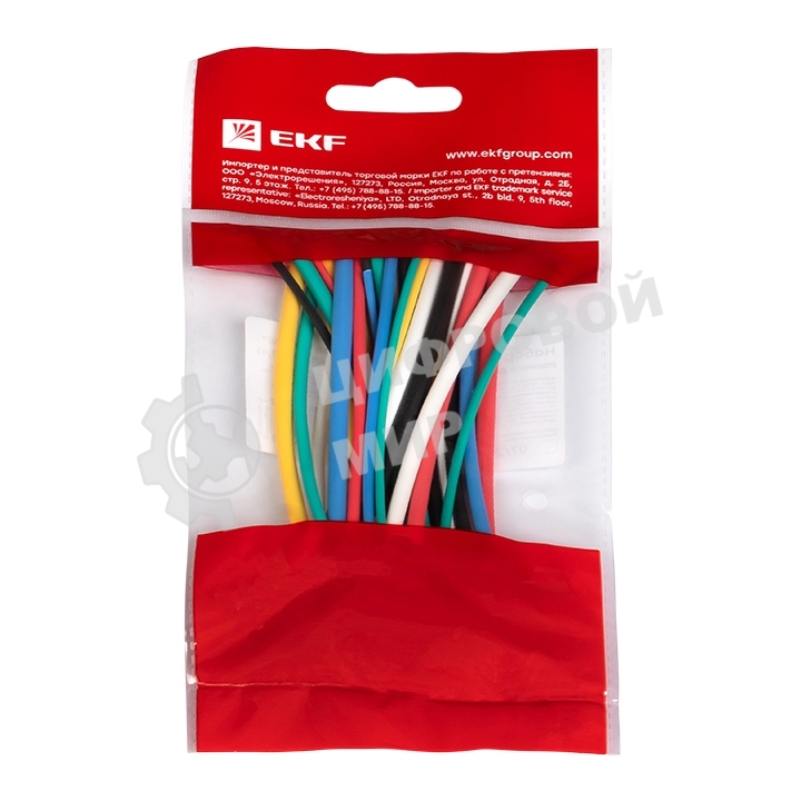 Набор трубок термоусадочных ТУТ 1/0.5; 1.5/0.75; 2/1; 2.5/1.25; 3/1.5 (6 цветов по 5шт 100мм) PROxima EKF tut-n-2-r