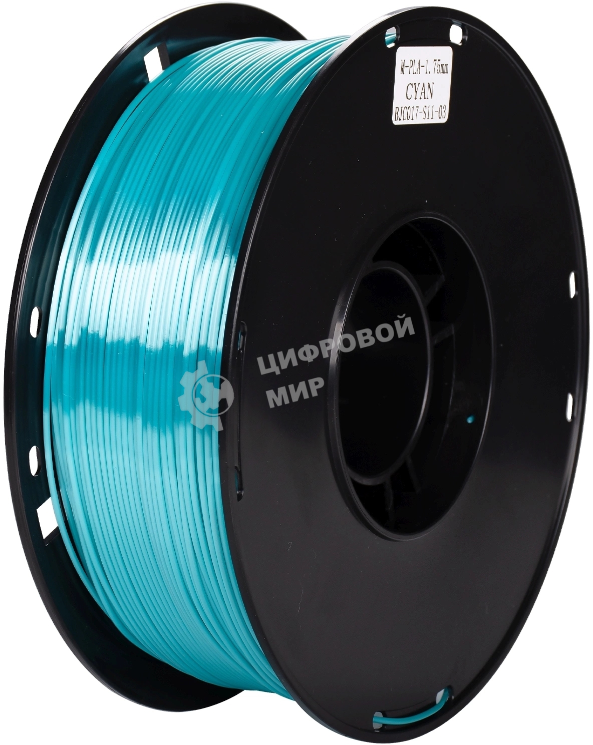 Пластик для принтера 3D Cactus CS-3D-PLA-1KG-S-CYAN PLA SILK d1.75мм 1кг L326м 1цв.