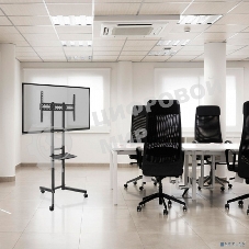 Мобильная стойка напольная Kromax OMEGA-15 черный, 1 шт/уп, для TV 32