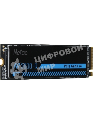 Накопитель SSD Netac NV3000 2Tb [NT01NV3000Q-2T0-E4X] M.2 2280, PCI-E 3.0 x4, 3D NAND, 3000/2100MBs, NVMe, heatsink