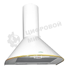 Вытяжка каминная Elikor Эпсилон 60П-430-П3Л белый/золотистый, 59.5 см, 430 куб. м/ч, 54 дБ