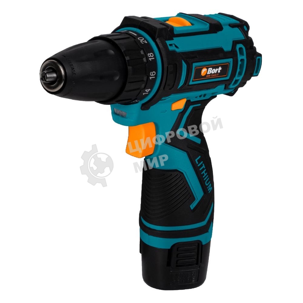 Дрель-шуруповерт Bort BAB-12x2Li-F, Аккумуляторная, 12В, 1 АКБ