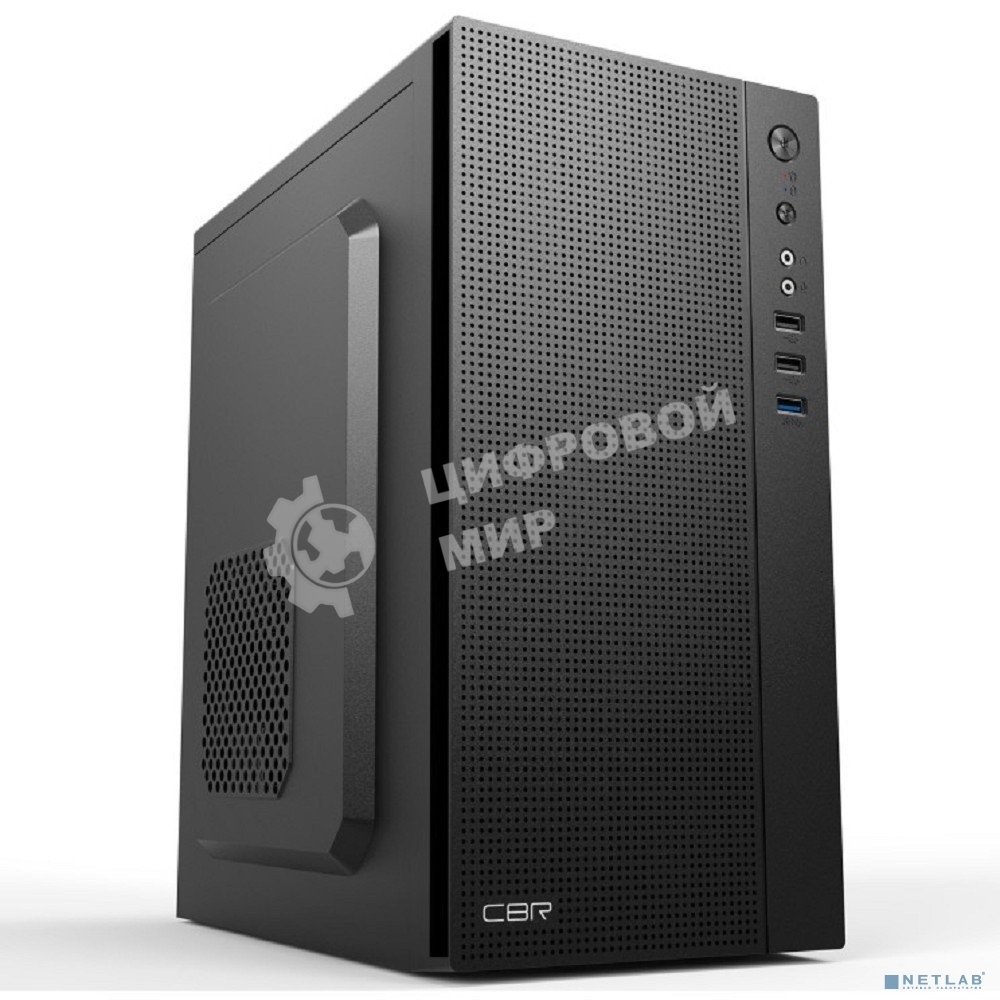 Компьютерный корпус mATX Minitower CBR MX12, c БП PSU-ATX500-08EC (500W/80мм), 1*USB 3.0, 2*USB 2.0, HD Audio+Mic, черный PCC-MATX-MX12-500W2