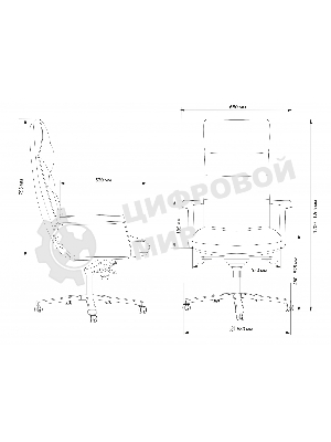 Кресло Cactus CS-LBK-AMSTERDAM черный, кожа, 120 кг, подголовник, механизм качания
