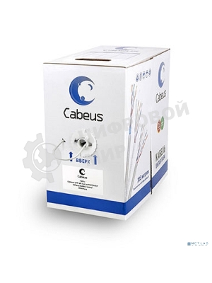 Кабель Cabeus UTP-4P-Cat.5e-PATCH-GY Кабель витая пара UTP (U/UTP), категория 5e, 4 пары, 7x0.20мм (24 AWG), многожильный (patсh), серый (305 м)