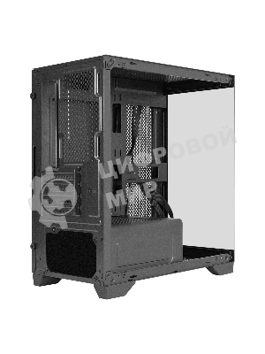 Компьютерный корпус Minitower ExeGate i3 SEA LE (mATX, без БП, 1хUSB+1хUSB 3.0, HD аудио, черный, передняя и боковая панели - закаленное стекло)