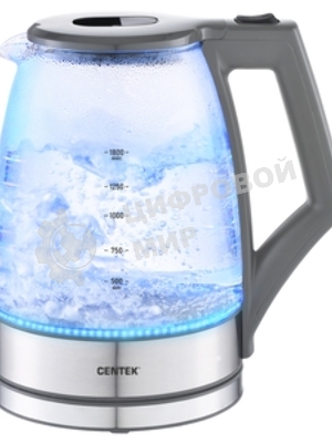 Чайник Centek CT-0014 серый, 2200 Вт, 1.8 л