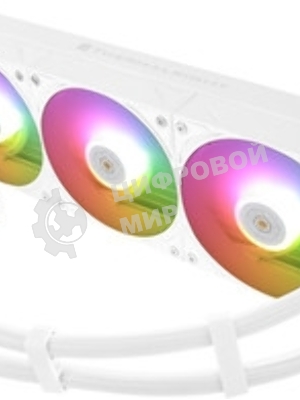 Водяное охлаждение для процессора Thermalright Grand Vision 360 (360mm, LED, White, ARGB/Fans: 3x120mm, 80.45CFM, 29.4dBA, 2150RPM/Pump height 72.5mm, 6400RPM, Rad thickness 27mm/S: 1700, 1200, 1851, 115X, 2011, 2066, AM5, AM4)