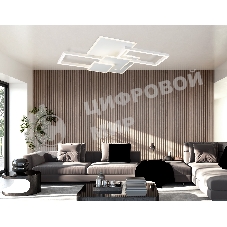 Потолочный светодиодный светильник Ambrella light FA1031/5 WH белый 95W 3000K-6400K 705*500*95 (ПДУ ИК)
