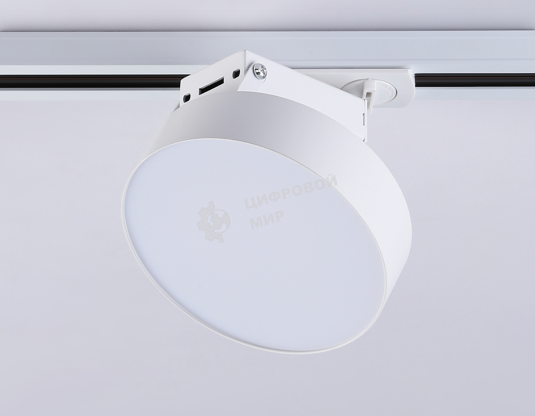 Трековый однофазный светодиодный светильник Ambrella light GL6837 WH белый LED 15W 4200K D115*80