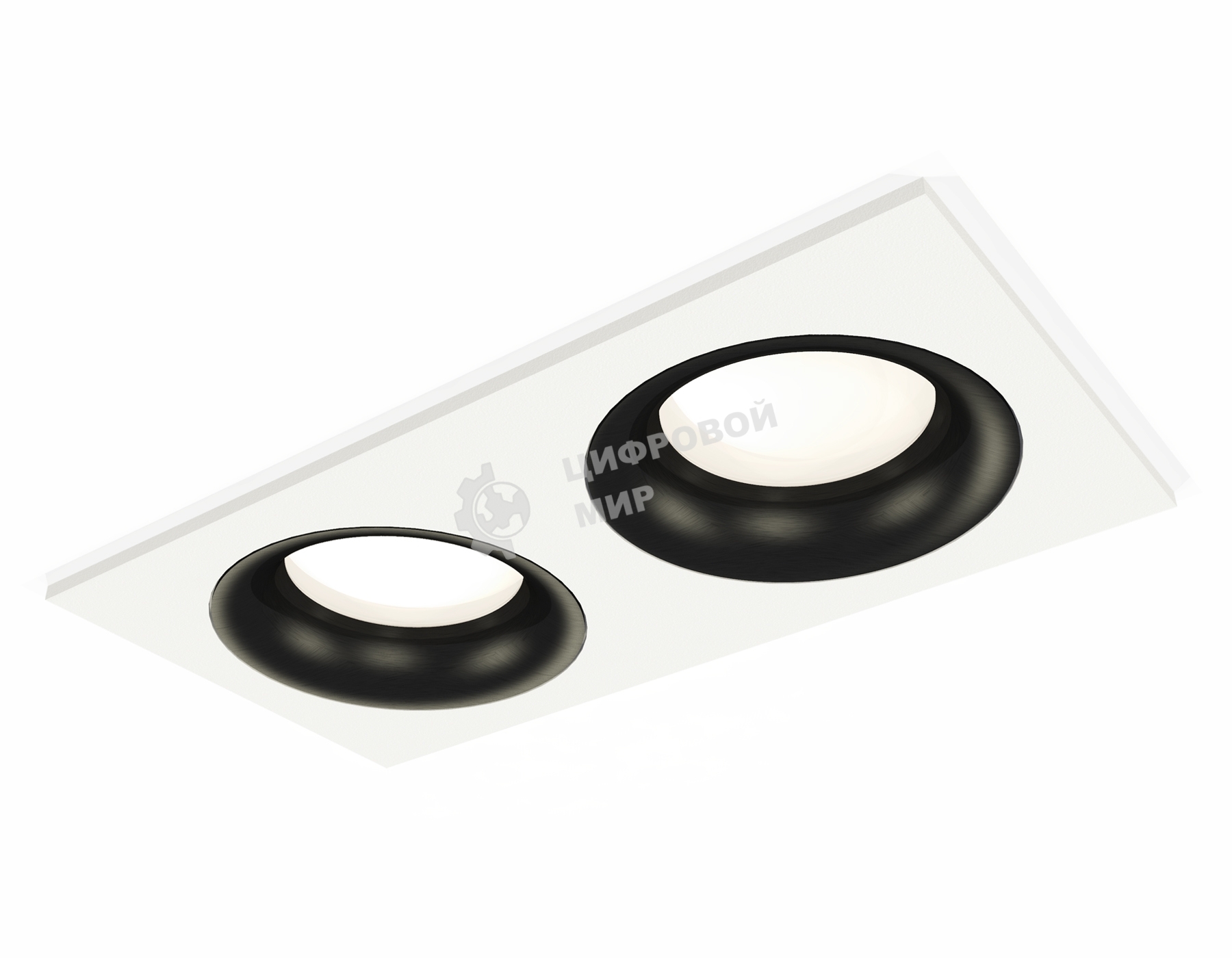 Комплект встраиваемого светильника Ambrella light XC7635002 SWH/PBK белый песок/черный полированный MR16 GU5.3 (C7635, N7011)