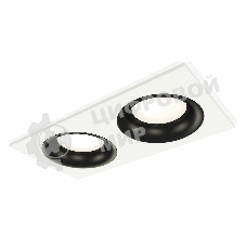 Комплект встраиваемого светильника Ambrella light XC7635002 SWH/PBK белый песок/черный полированный MR16 GU5.3 (C7635, N7011)