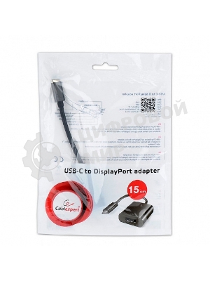 Переходник Cablexpert USB Type-C/DisplayPort, 15 см, пакет (A-CM-DPF-01)