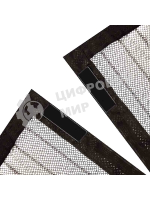 Дверная противомоскитная сетка Rexant черная (магниты пришиты по всей длине сетки!)