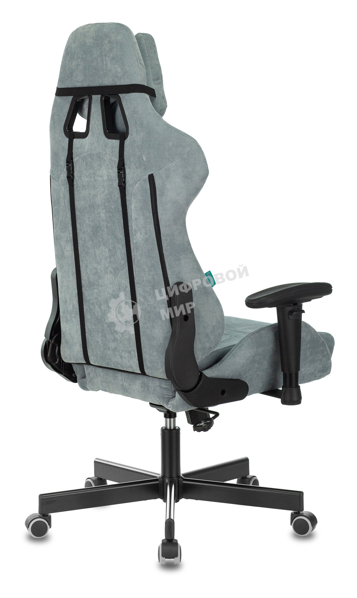 Кресло игровое Бюрократ VIKING KNIGHT LT28 FABRIC серо-голубой крестовина металл/пластик