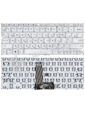 Клавиатура для ноутбука Asus X412DA серебристая