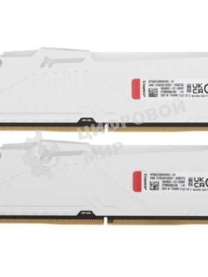 Оперативная память Kingston Fury Beast, DDR5, 32Gb (1x32Gb), 5600MHz, CL40, DIMM, с радиаторами, RGb, белый