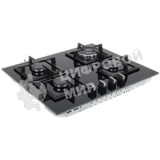 Газовая варочная панель Bosch PPH6A6I40O 5.8x59x52 см, WOK, закаленное стекло, независимая, черная