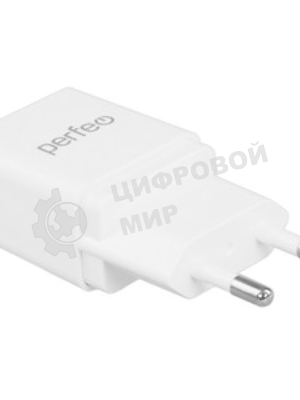 Сетевое зарядное устройство PERFEO с разъемом USB, 2А, белый (I4657)