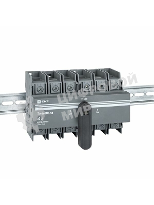 Рубильник 40A 3P реверсивный c рукояткой для прямой установки TwinBlock EKF tb-s-40-3p-rev EKF