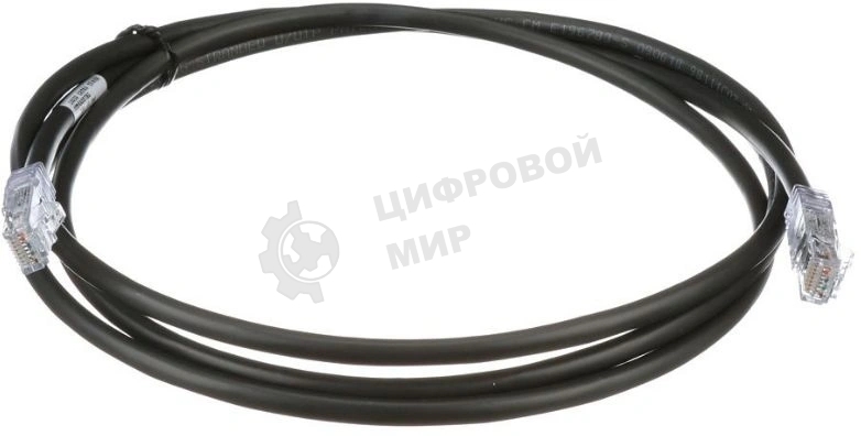 Патч-корд Panduit UTP6AX3MBL UTP вилка RJ-45-вилка RJ-45 кат.6А 3м черный ПВХ